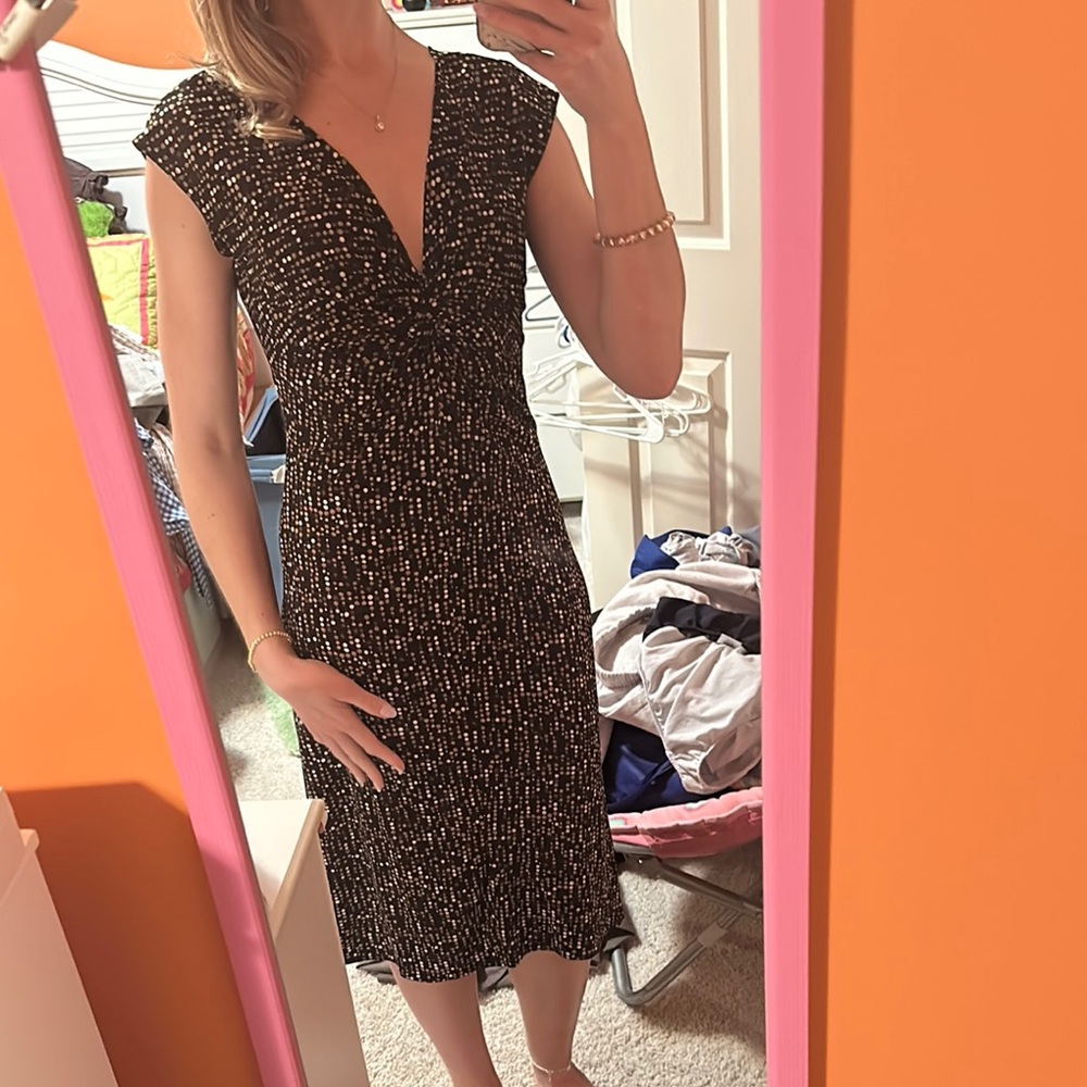 Casual Black Spotted Dress